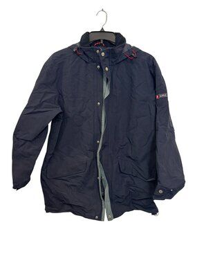Aigle Mens Navy Hooded Jacket Medium Outdoor Waterproof Coat